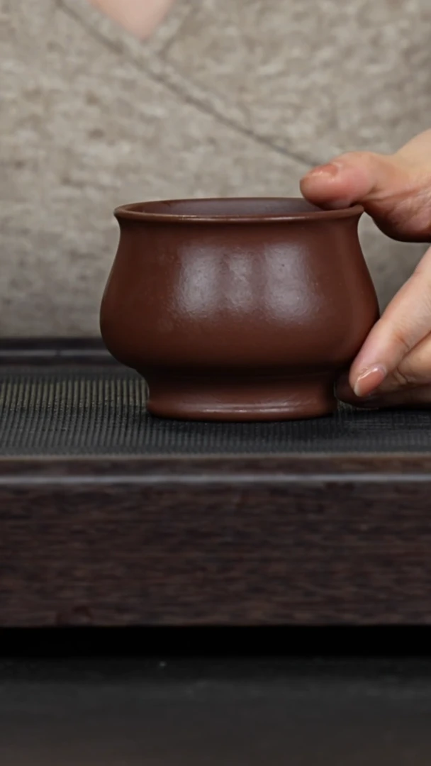 【闪购商品】紫砂茶壶深井老紫泥压手杯