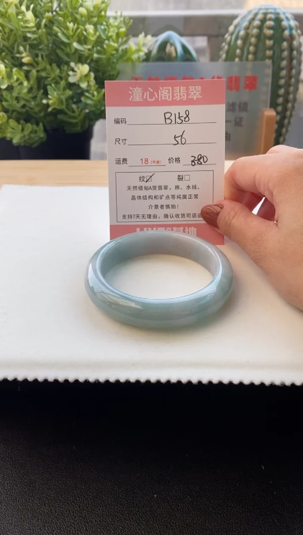 未镶嵌手镯翡翠56圈口 编码B158