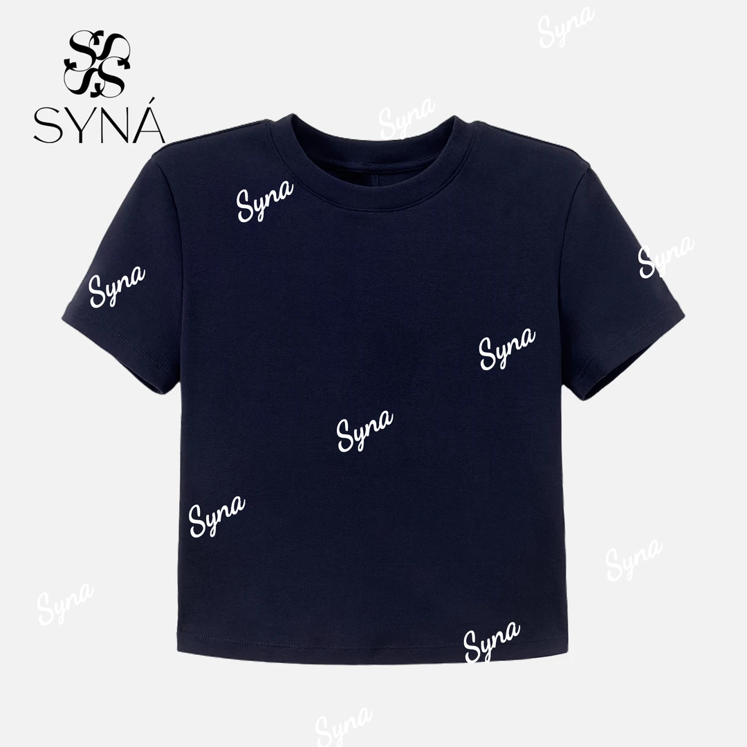 syna希娜 挺阔肩型修身显瘦T恤