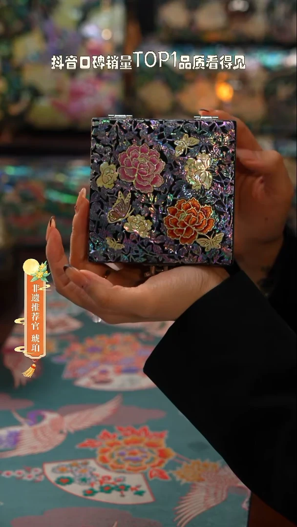 木闪购商品螺钿漆器首饰盒