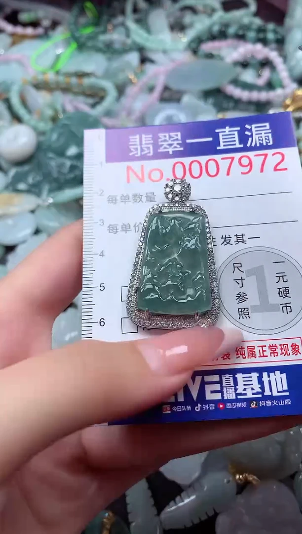 翡翠未镶嵌吊坠(不含链)7972