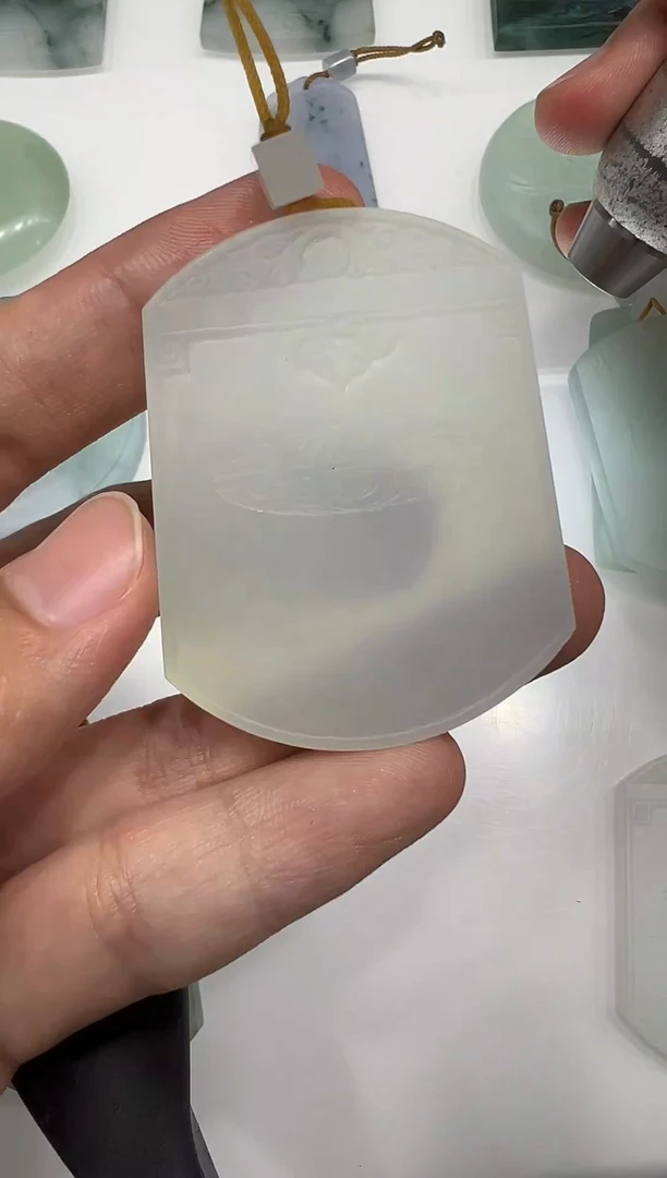 未镶嵌定制翡翠无事牌
