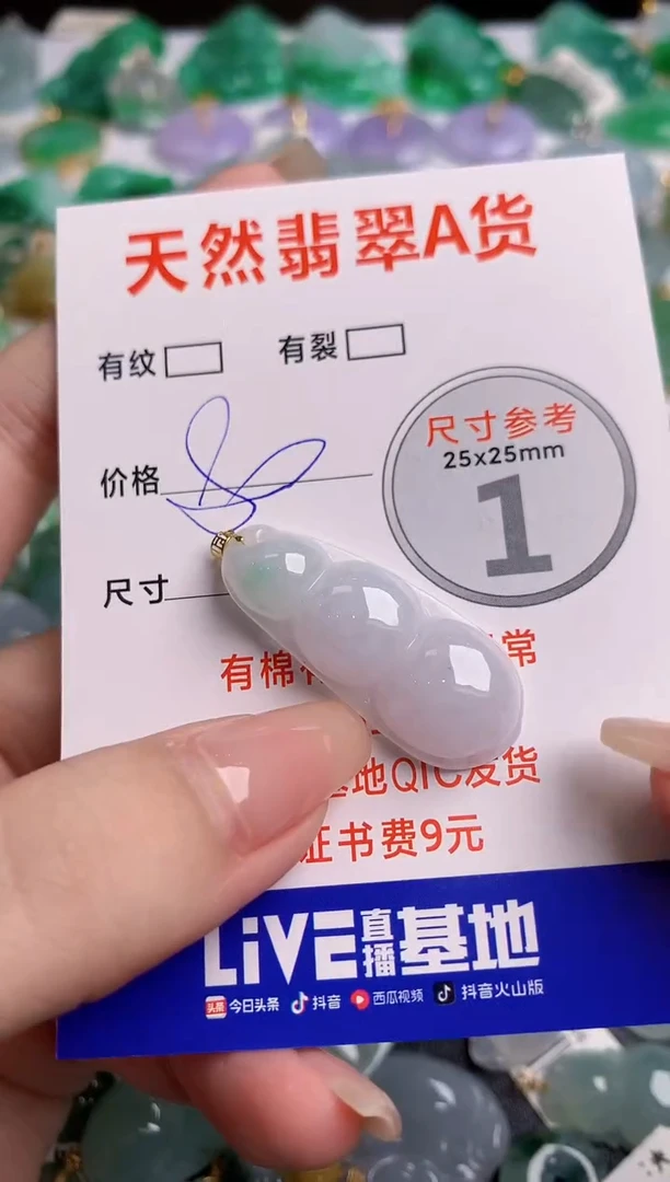 翡翠18K金镶嵌颈饰23001532