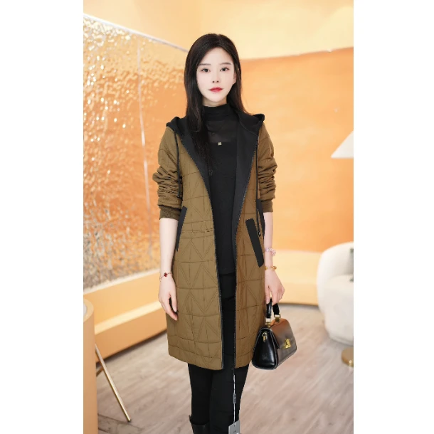 【奈娅定制】D279春秋新款风衣外套女2025爆款遮肉显瘦大码长袖外套