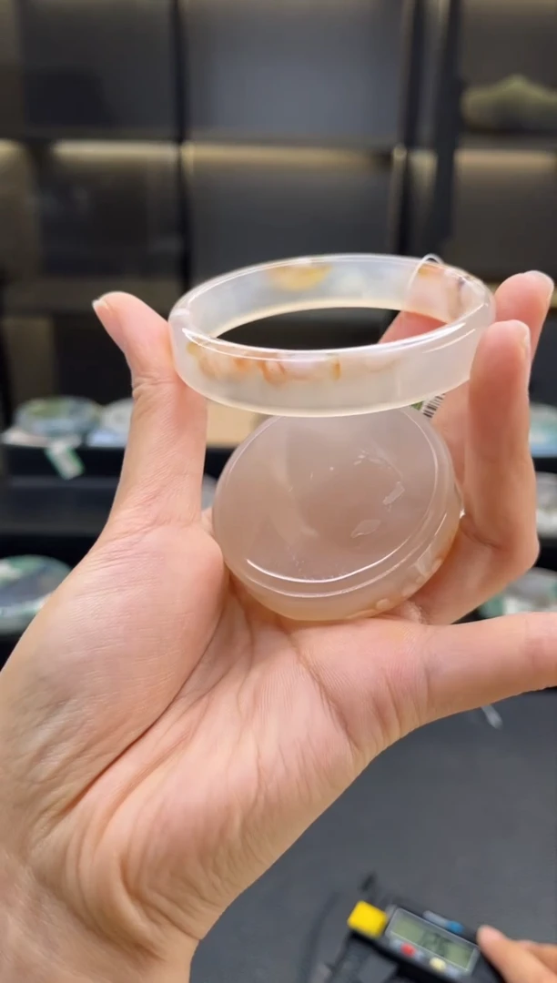 石英质玉手镯未镶嵌56圈口（赠送镯心）3888686