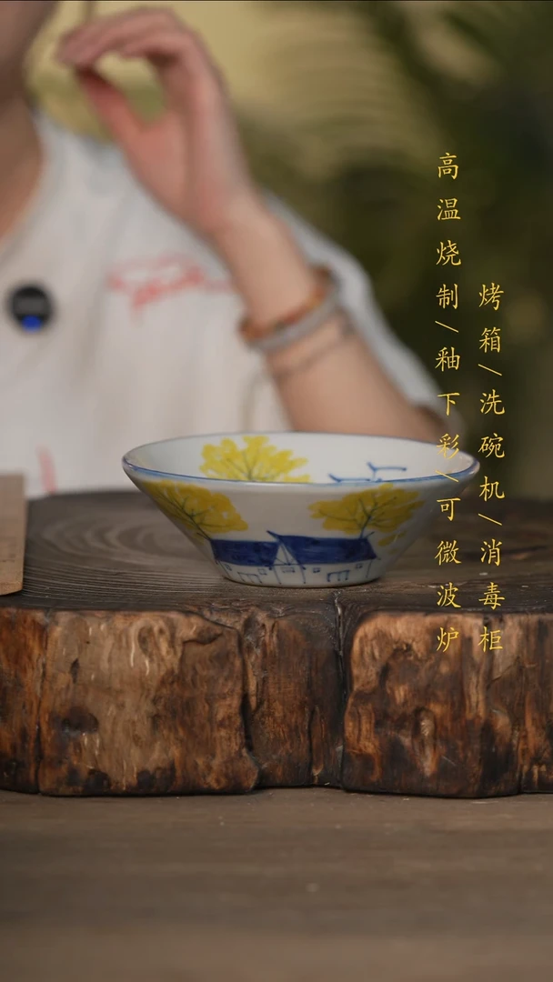 瓷片景德镇高温釉下彩可微波烤箱洗碗机