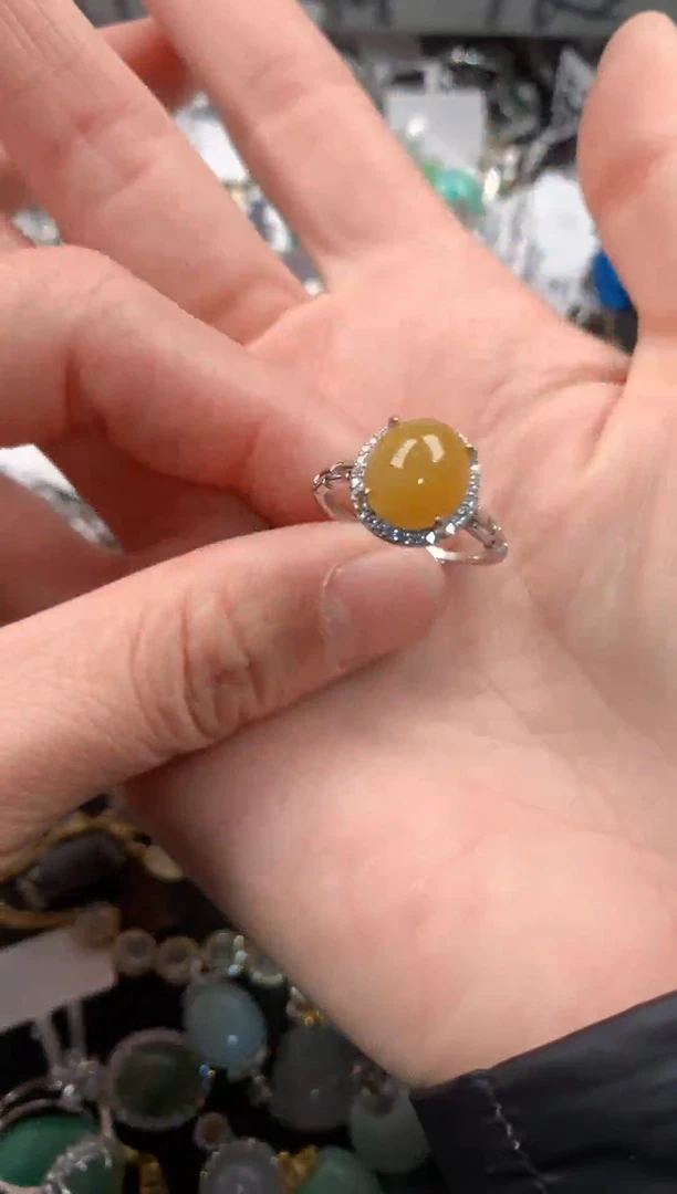 银S925镶嵌戒指翡翠111   6