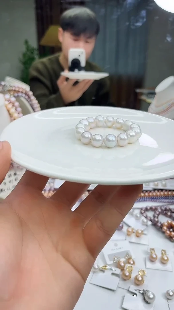 未镶嵌手链淡水珍珠白色系12mm