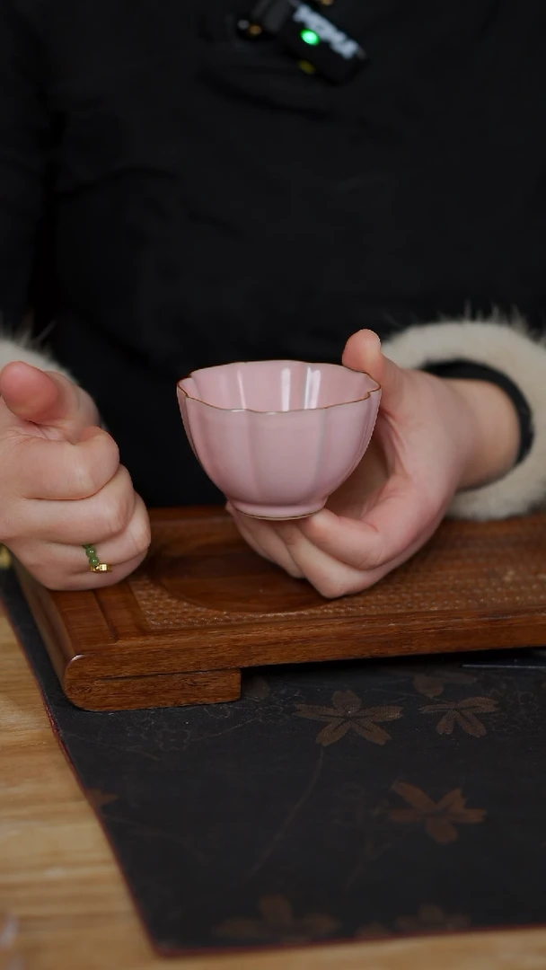 【闪购商品】云隐造物 粉色海棠杯
