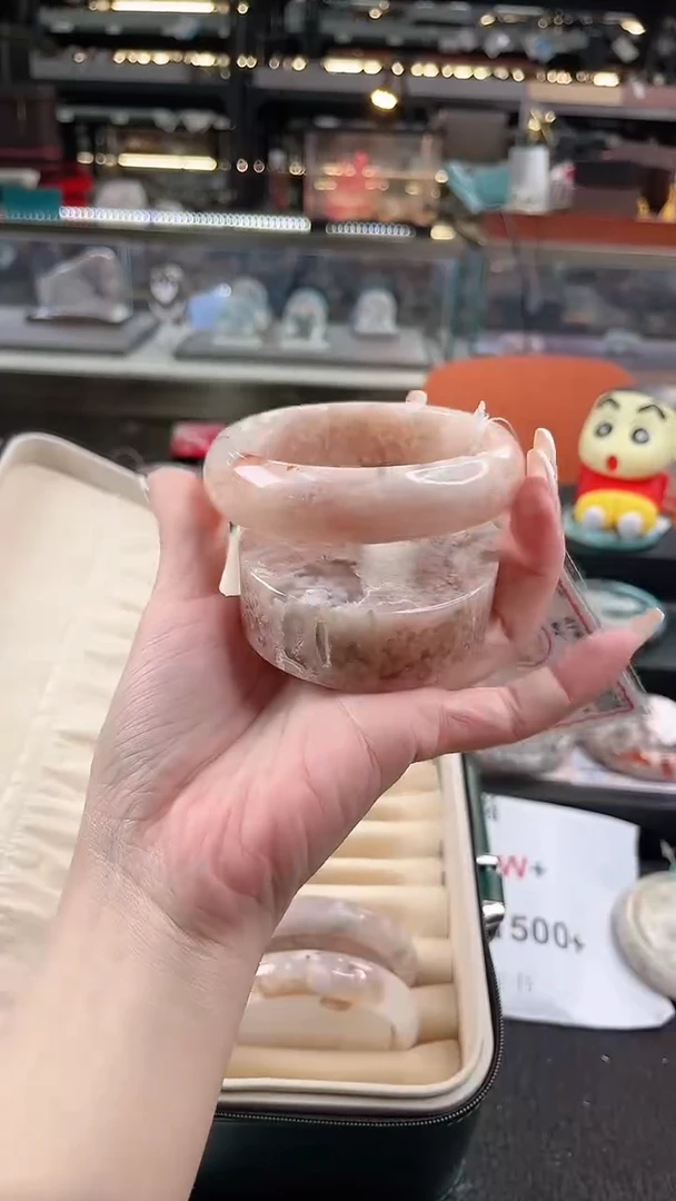 未镶嵌手镯石英质玉66圈口 （赠品镯心）34668