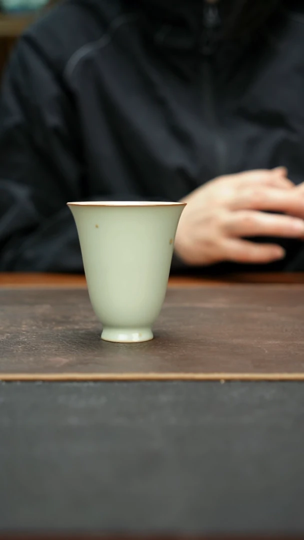 杯景德镇汝窑洒金闻香杯