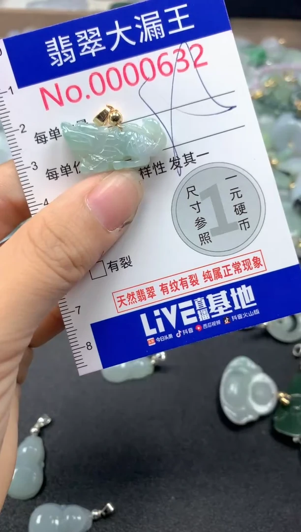 翡翠未镶嵌吊坠(不含链)632