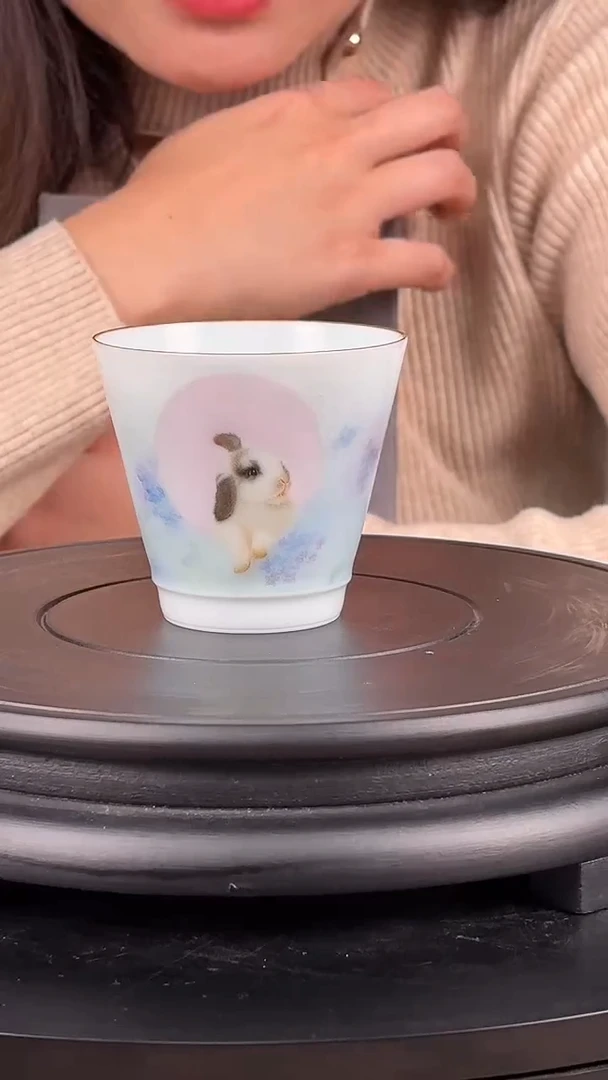 杯子陶瓷谭龙操《兔》陶瓷单杯