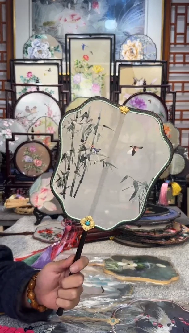 扇子纯手工苏绣团扇