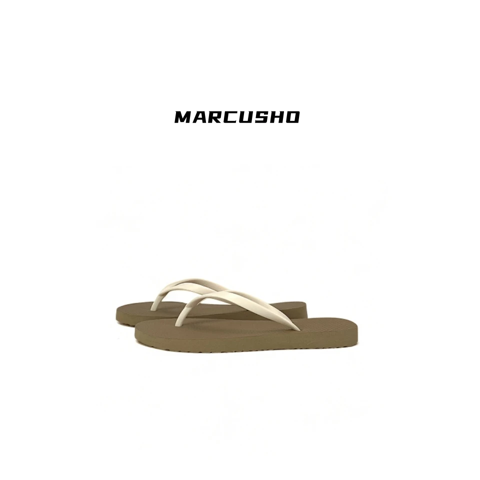 MARCUSHO夹脚拖女法式复古休闲人字拖D1183