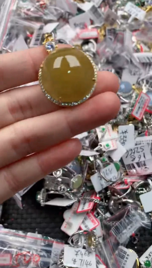 银S925镶嵌戒指翡翠101010      10