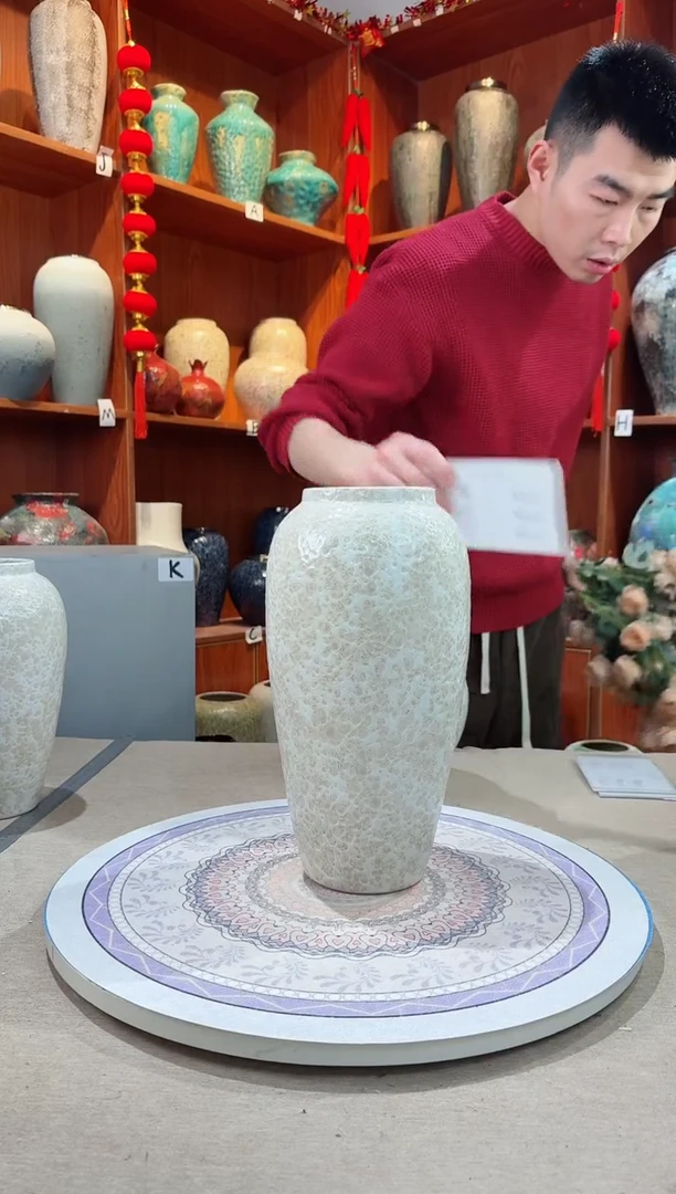 【闪购商品】瓶精品陶瓷花瓶 无花 茶白大号
