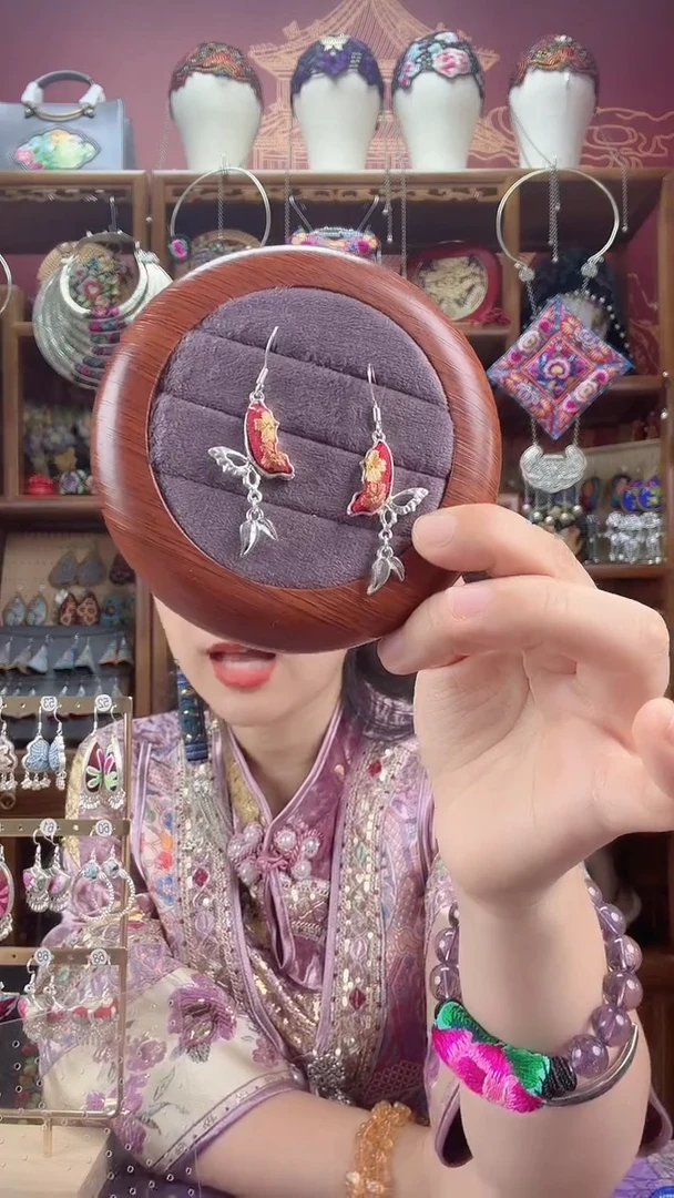 刺绣耳环6# 甜甜家
