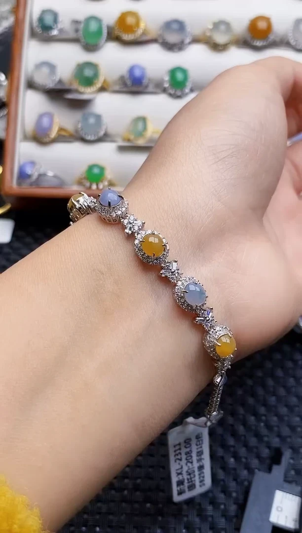 银S925镶嵌戒指翡翠6847