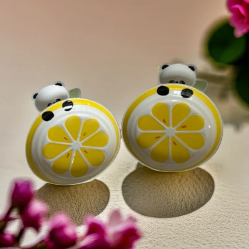 可爱卡通饺子盘带蘸料碟创意分隔家用餐盘两只装