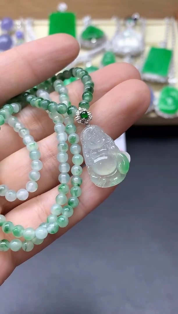 颈饰18K金镶嵌翡翠371中国好珍宝