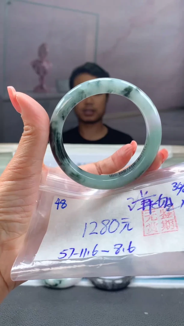 未镶嵌手镯翡翠谦*姐翡翠手镯 下单联系小耳机#48