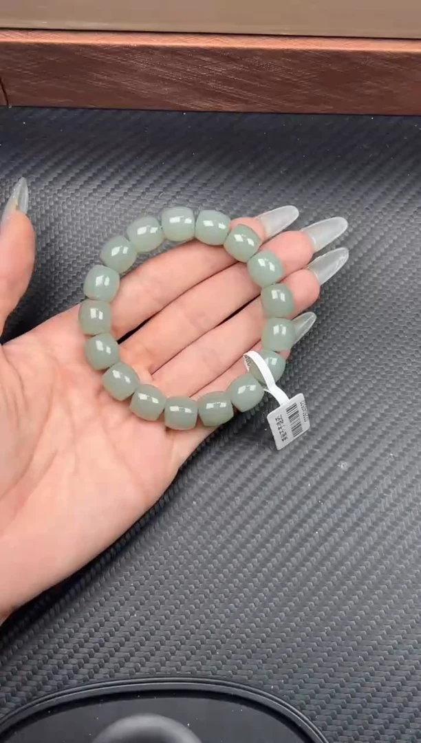 未镶嵌手串和田玉且末微色差近矿卡12手串