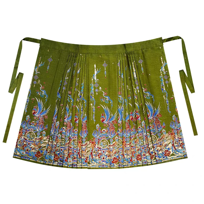 绿色新款马面裙，妆花