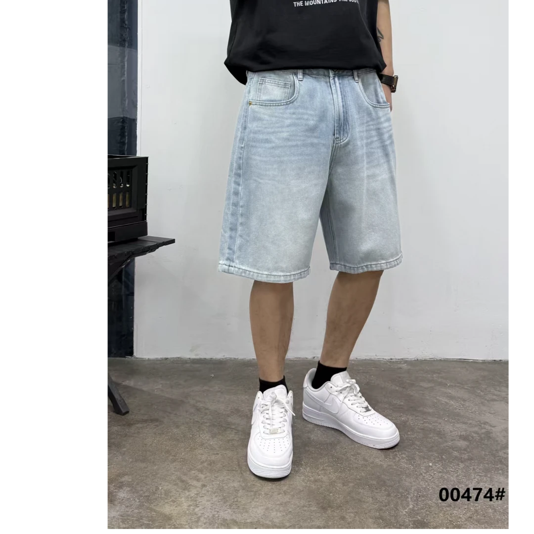 00474微弹韩版中裤简约风直筒时尚