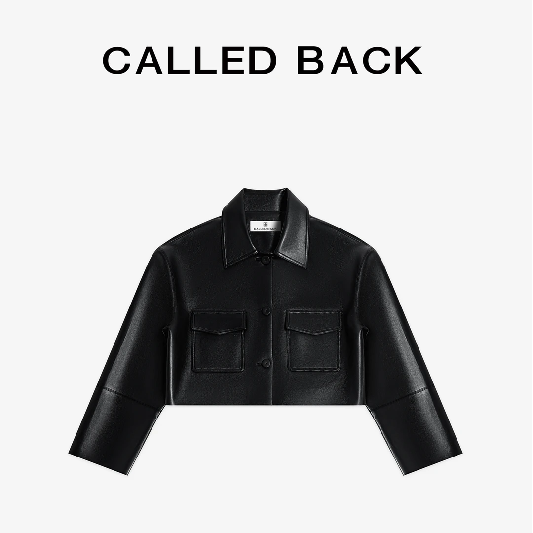 CALLED BACK新款气质时尚皮短外套衣洋气老钱风穿搭春季240489