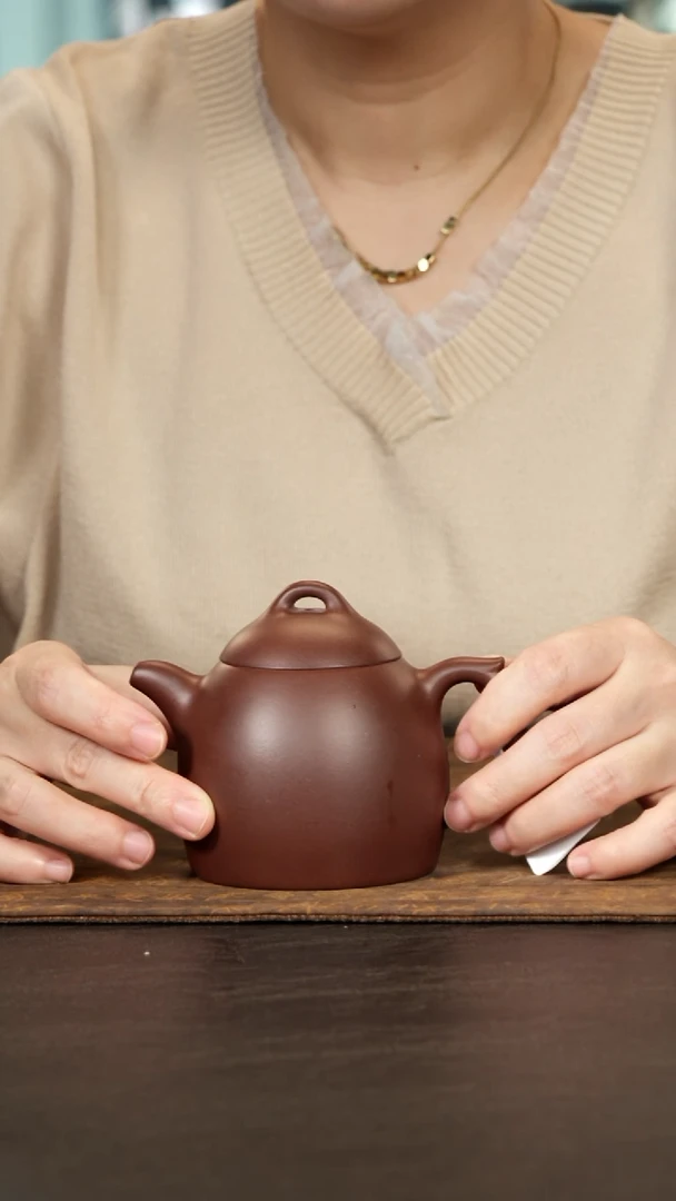 茶壶紫砂秦权老紫泥230cc
