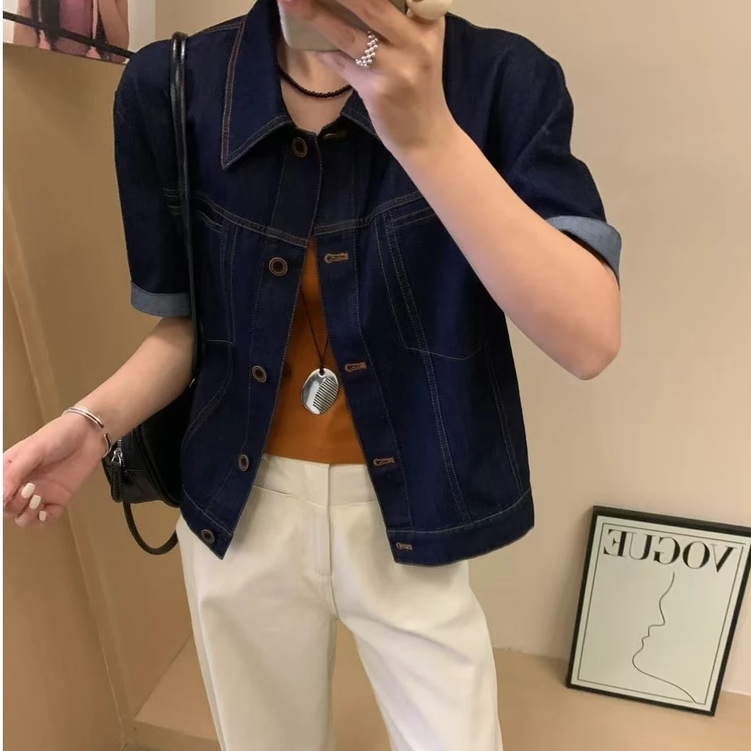 2025年夏季新款牛仔短袖+吊带套装女时尚休闲百搭两件套