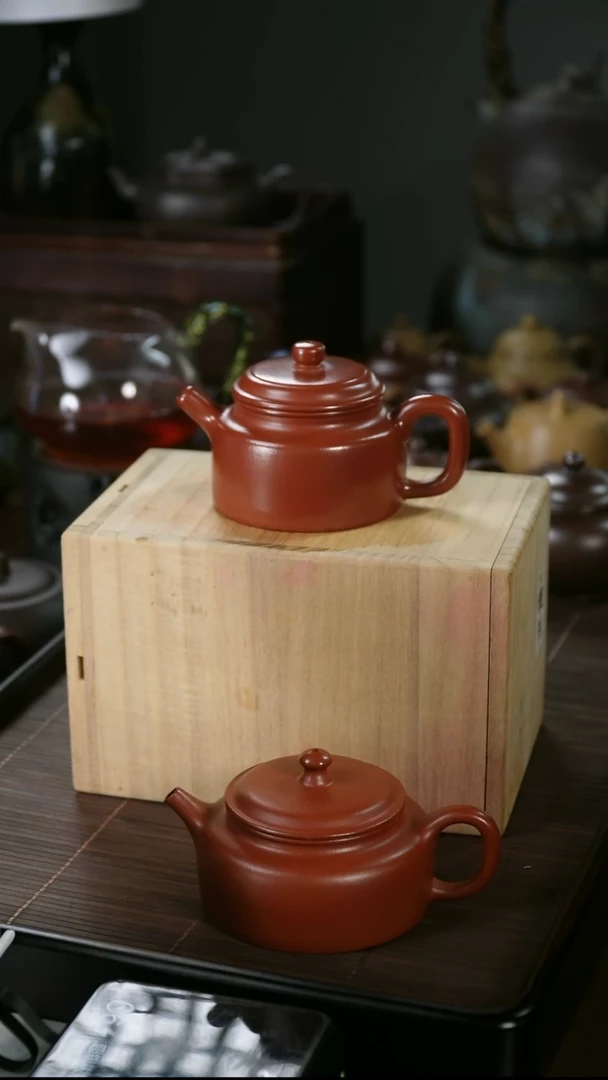 茶壶紫砂140cc德钟大红袍全手工