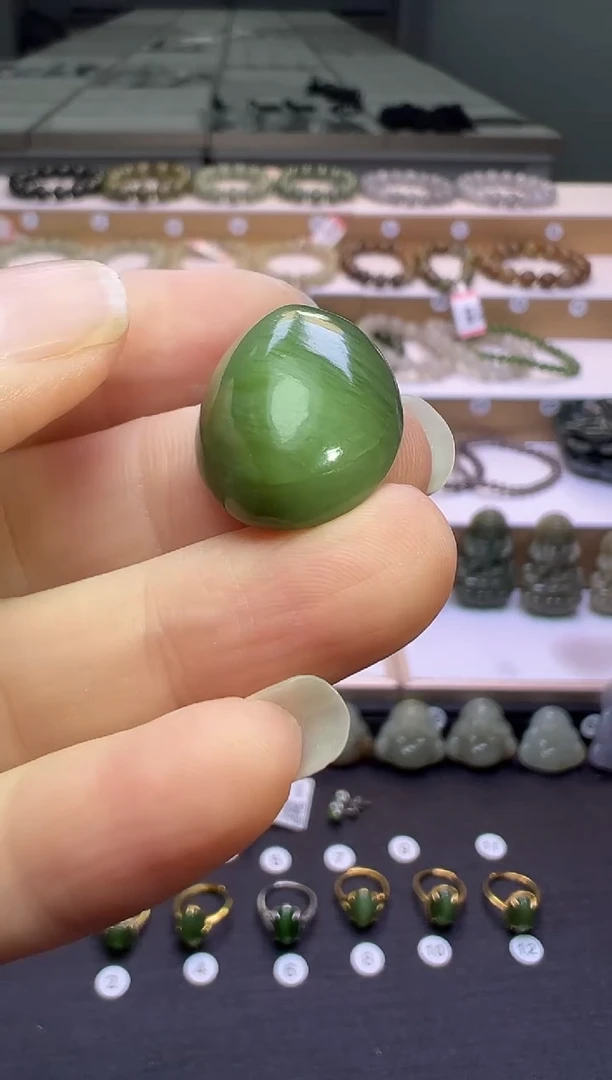 颈饰未镶嵌和田玉12号链接微包容卡24*17*9mm戒面