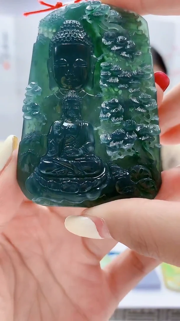 未镶嵌定制翡翠4812lr-毛货挂件64