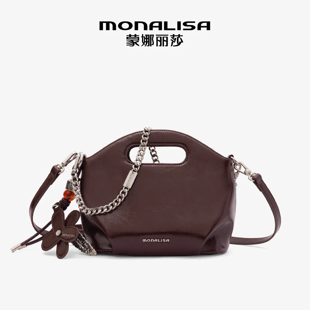 蒙娜丽莎轻奢手提菜篮子包小众百搭复古链条单肩斜挎包M250319