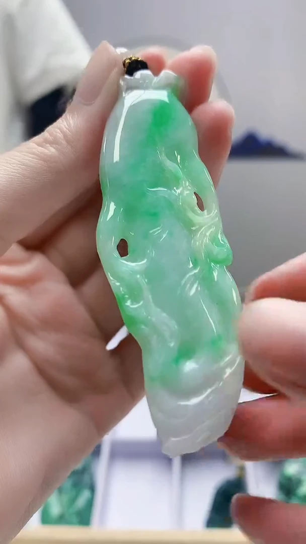 未镶嵌定制翡翠4898zm-毛货挂件109人参