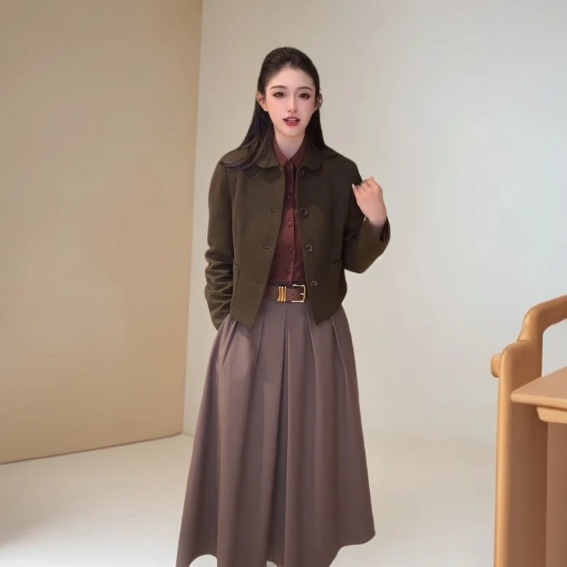 哥弟女装25年秋季新款复古轻奢法式百搭短款女款秋季外套140039