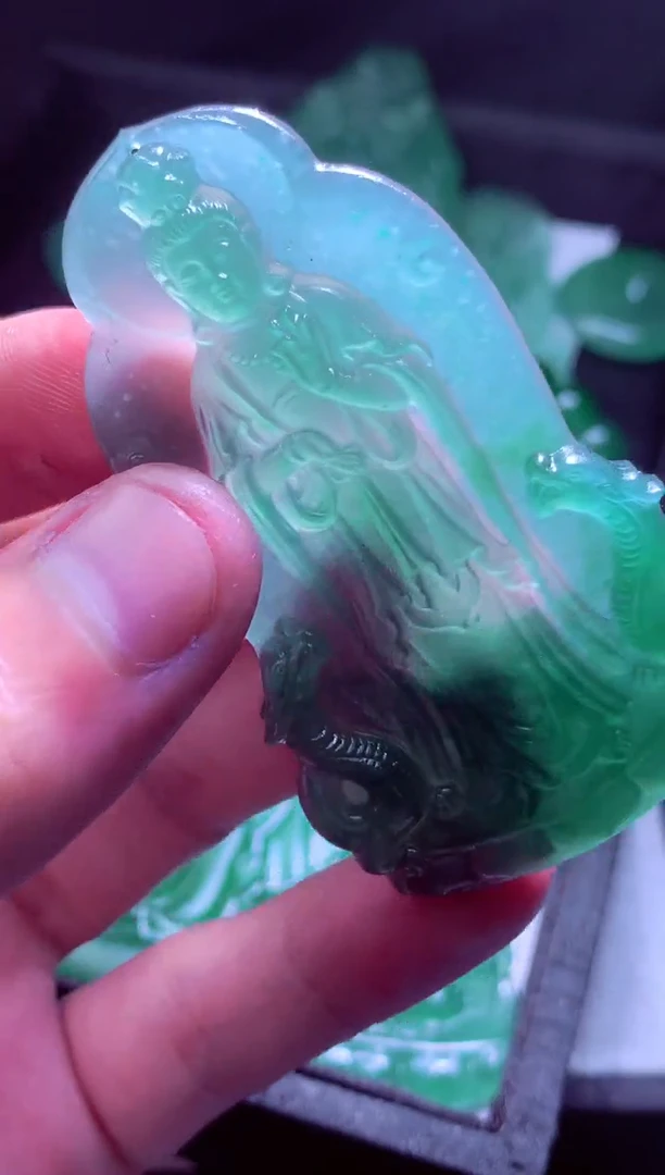 未镶嵌定制翡翠用****7天然缅甸翡翠A货毛货吊坠