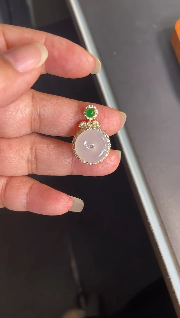 吊坠(不含链)银S925镶嵌翡翠1