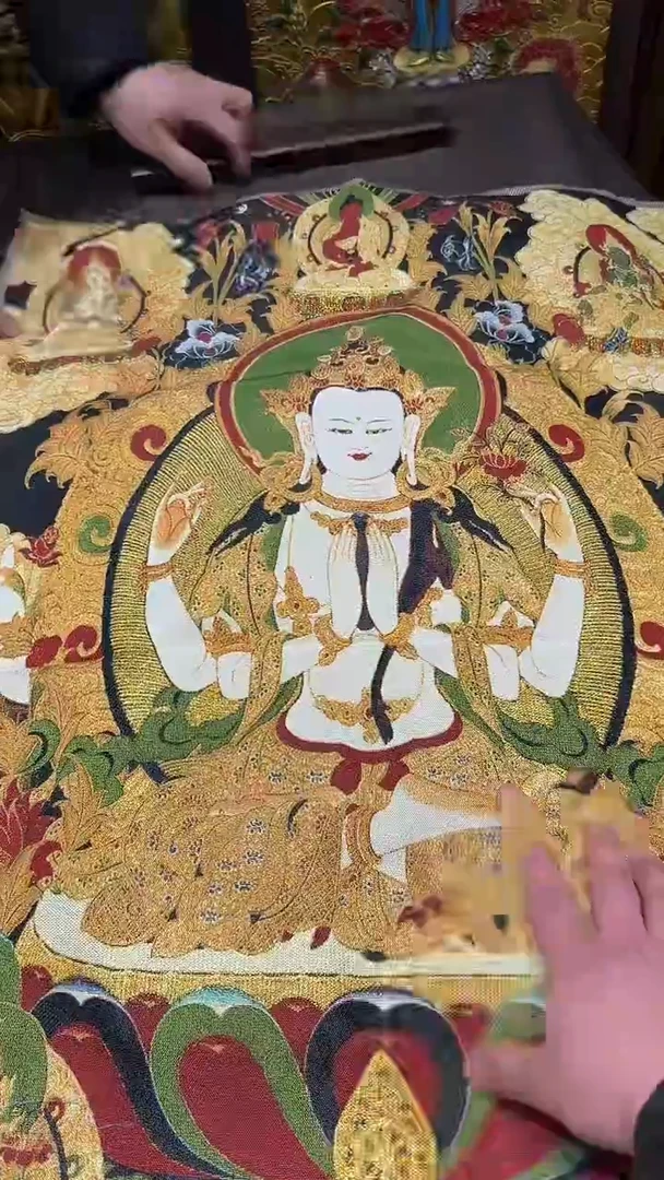 卷轴画【主播精品】高端卷轴画——唐卡带盒子