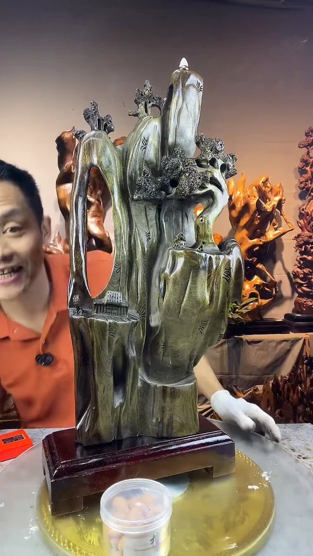 金丝楠追***子小叶桢楠随行摆件59