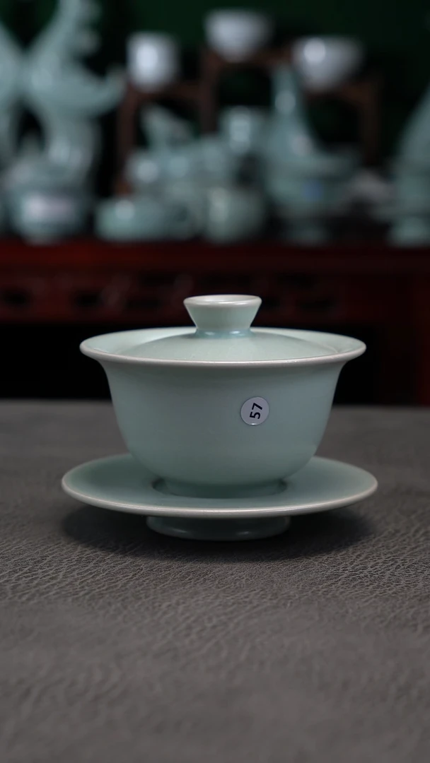 粉青釉57号元宝三才微微暇简包-二
