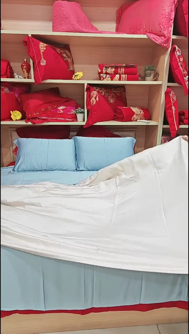 棉竹纤维床单2.45*2.7米杏色微瑕
