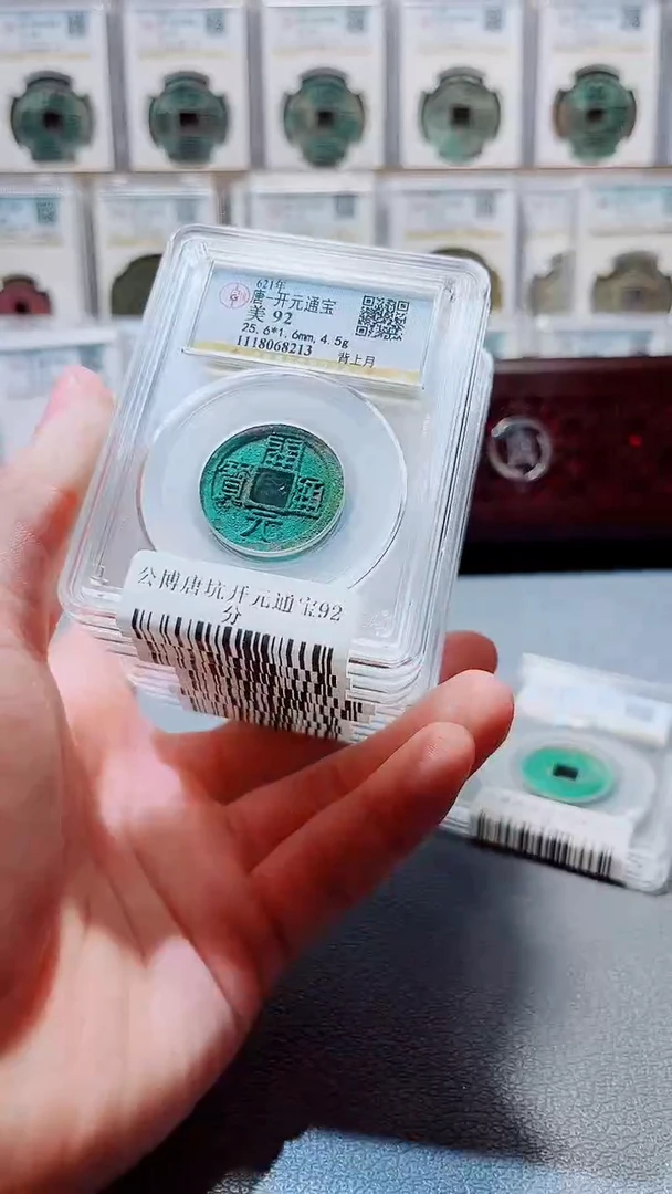 铜A017星公博唐坑开元通宝92分一枚