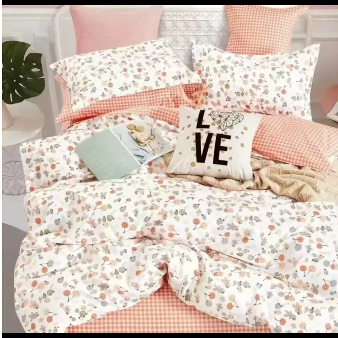 创意定制—100%纯棉加密斜纹柔光棉—小樱桃