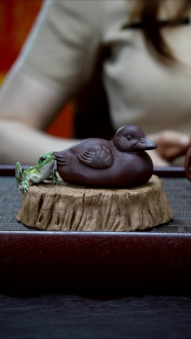 子夜紫砂《富贵鸭》