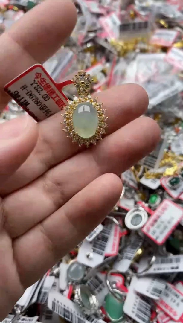 【闪购商品】翡翠戒指银S925镶嵌44444---3