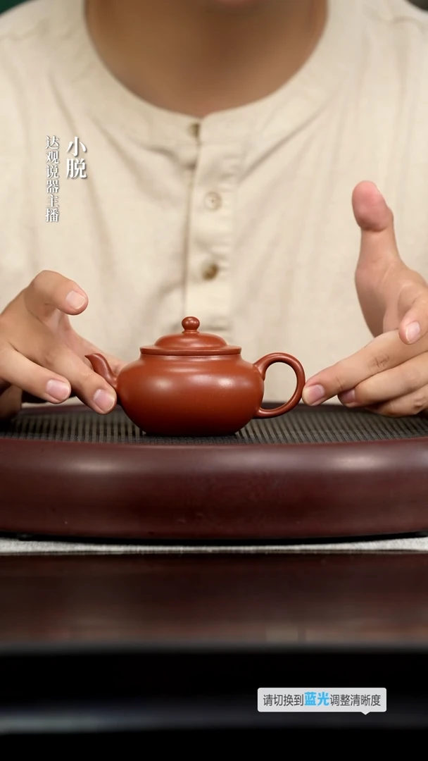 茶壶紫砂DG192湛明堂张古月笠帽莲子老红泥180