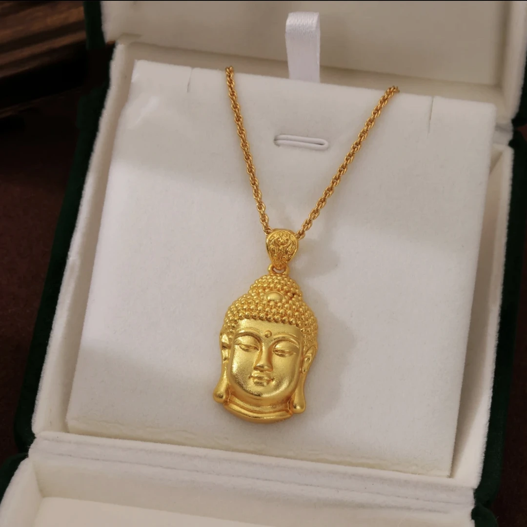 铜合金项链 如来佛头项链弥勒佛吊坠情侣款经典时尚项坠